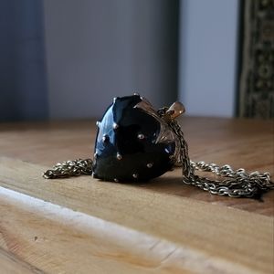 Early Vintage Unsigned Kenneth Jay Lane Black Strawberry Pendant